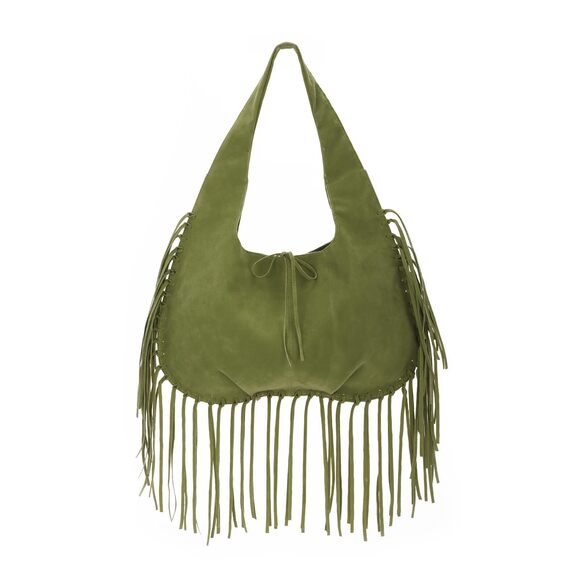 Handbags - 1967 vintage Fringe Shoulder Bags Western Hobo Handbags Vegan Faux Suede